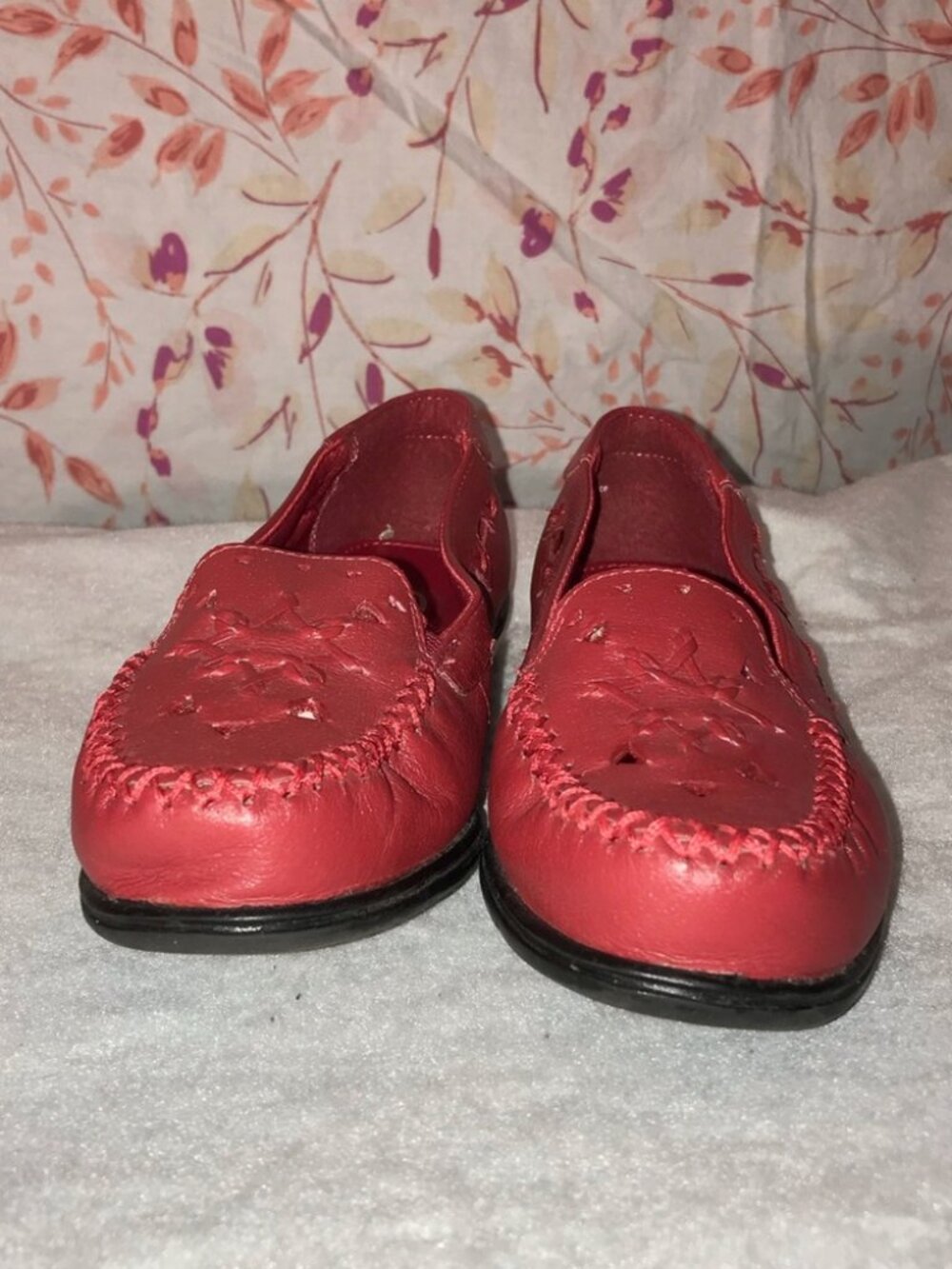 Dr Scholls Red Slip On Loafers Moccasins Flats 7.5